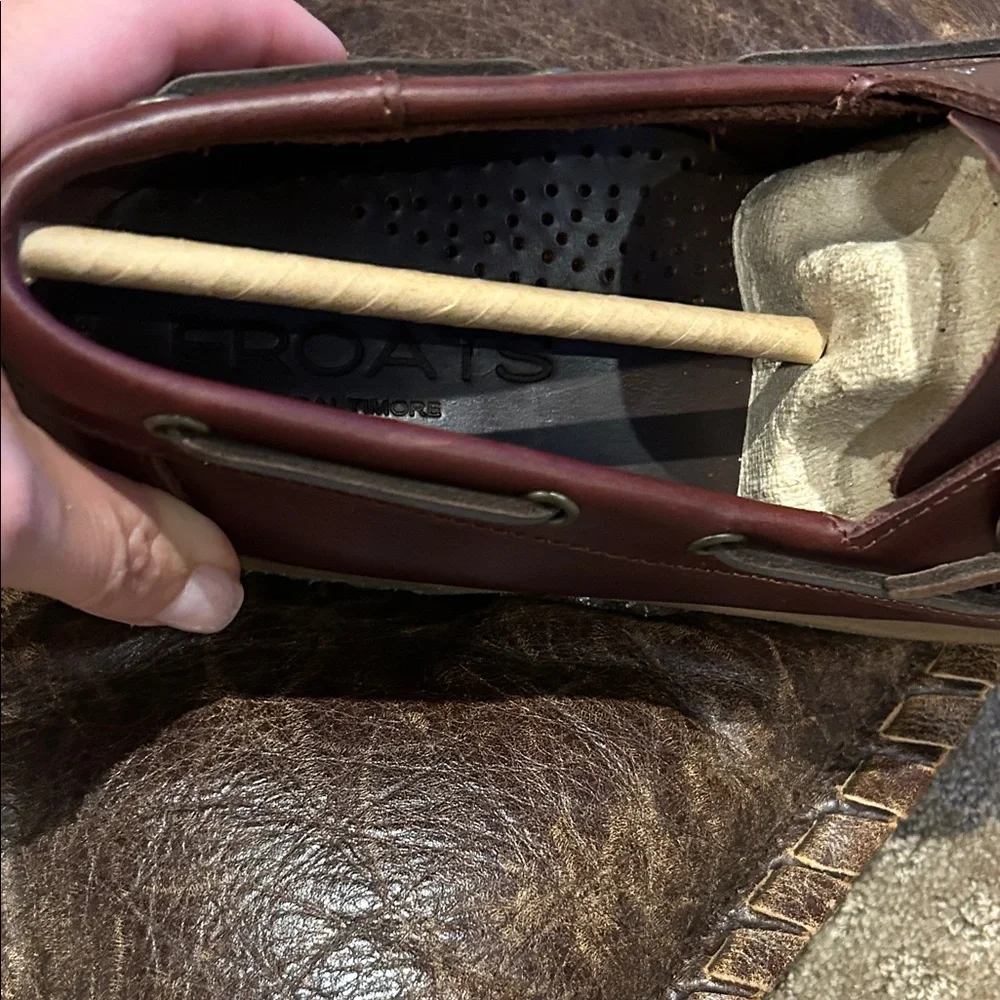 Just Like Timberland’s Froats Classic Brown Leather Lug Sole Boat Shoes Size 10